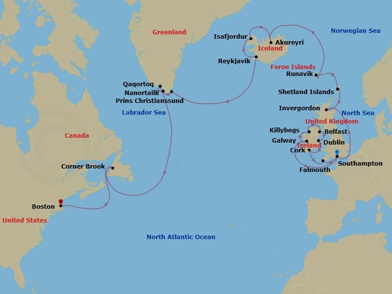 Cruise Itinerary Map