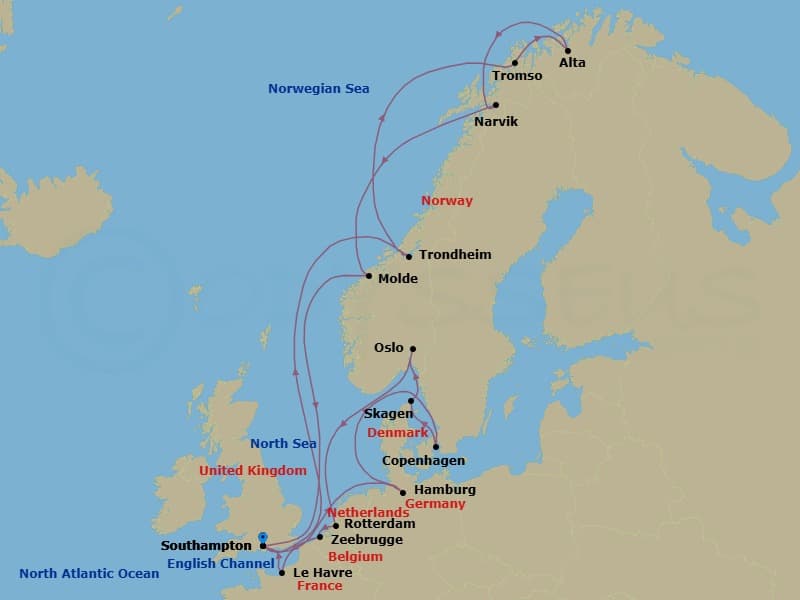 Cruise Itinerary Map