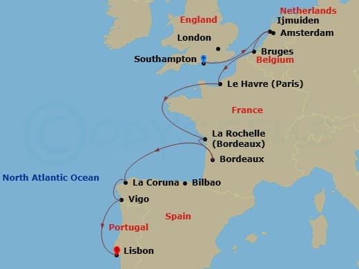 Cruise Itinerary Map