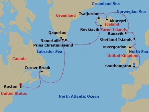 Cruise Itinerary Map