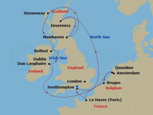 Cruise Itinerary Map