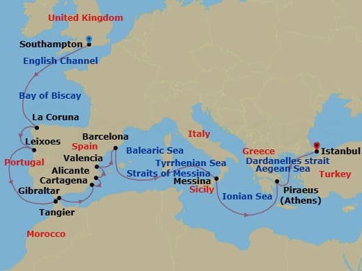 Cruise Itinerary Map