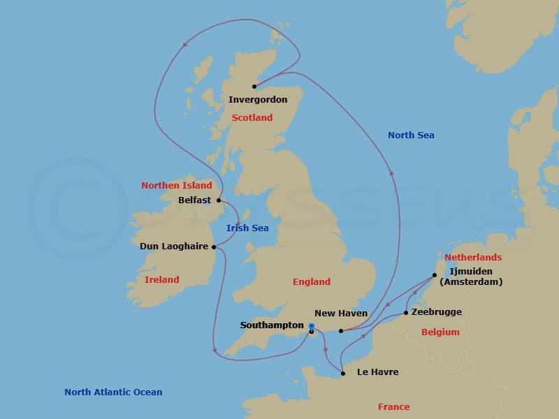 Cruise Itinerary Map