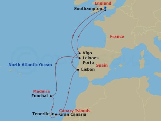 Cruise Itinerary Map