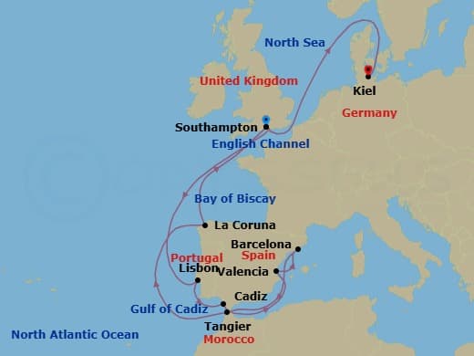 Cruise Itinerary Map