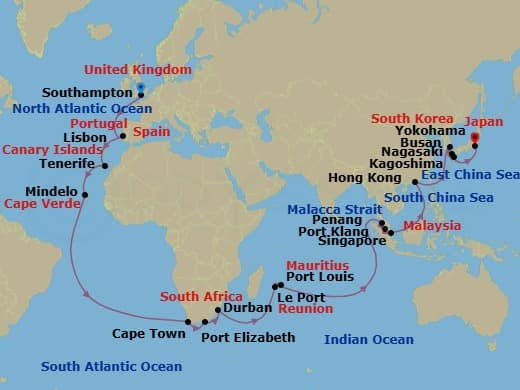 Cruise Itinerary Map