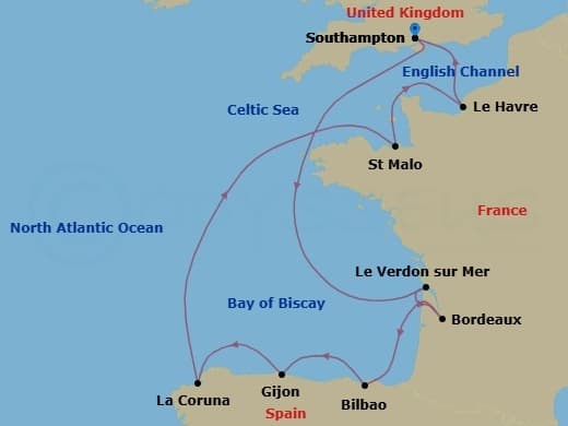 Cruise Itinerary Map
