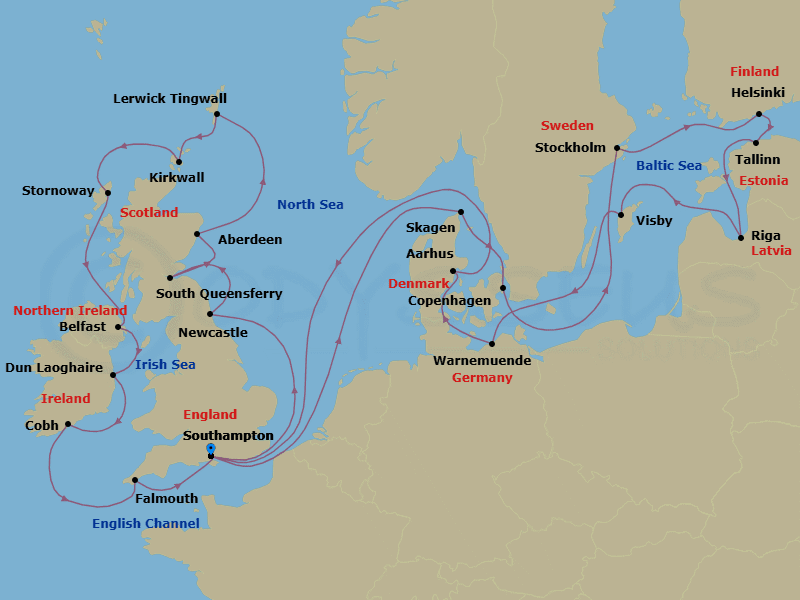Cruise Itinerary Map
