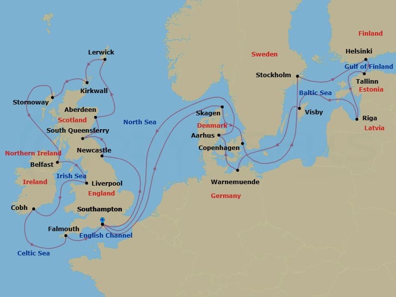 Cruise Itinerary Map