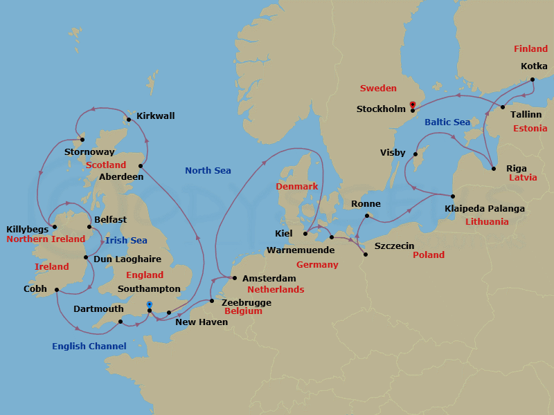 Cruise Itinerary Map