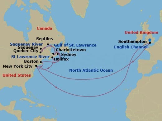 Cruise Itinerary Map
