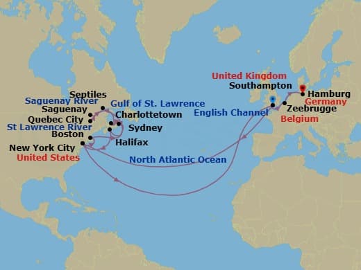 Cruise Itinerary Map