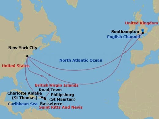 Cruise Itinerary Map