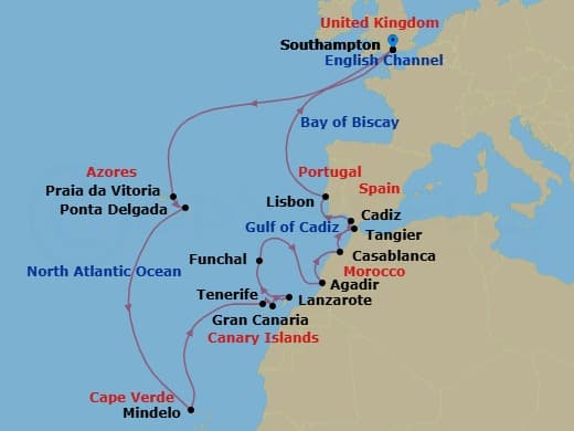 Cruise Itinerary Map