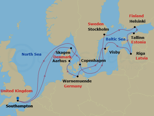 Cruise Itinerary Map