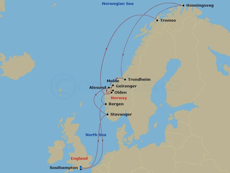 Cruise Itinerary Map