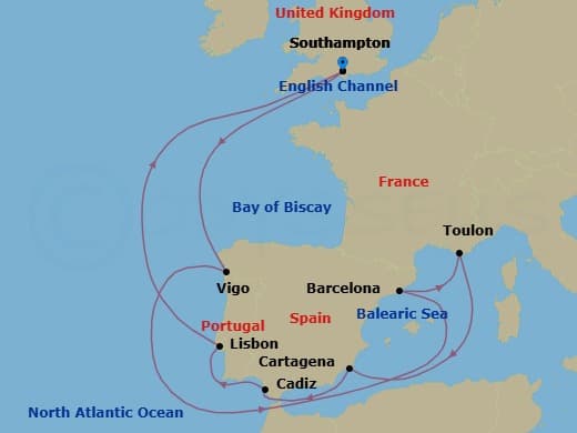 Cruise Itinerary Map