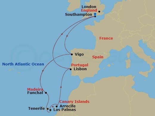 Cruise Itinerary Map