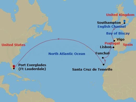Cruise Itinerary Map