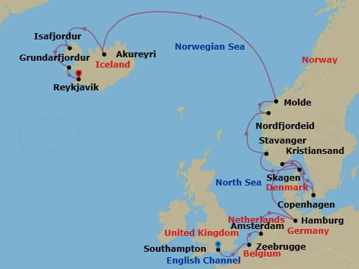 Cruise Itinerary Map