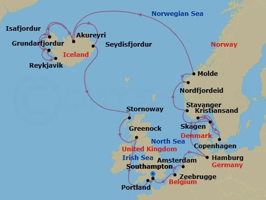Cruise Itinerary Map