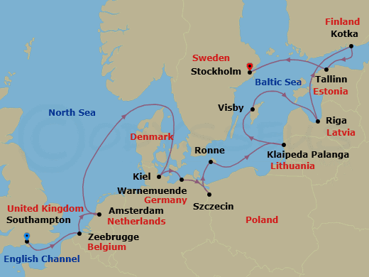 Cruise Itinerary Map