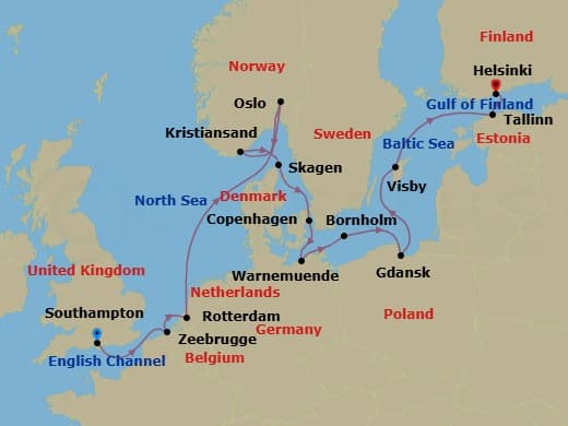 Cruise Itinerary Map