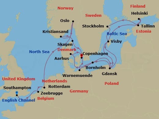 Cruise Itinerary Map