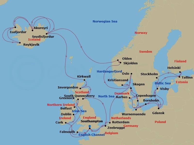 Cruise Itinerary Map