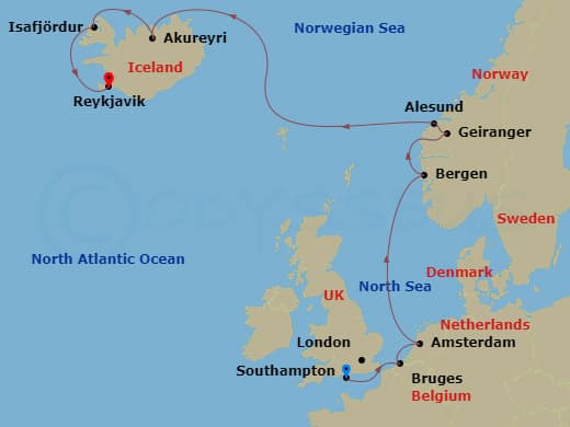 Cruise Itinerary Map
