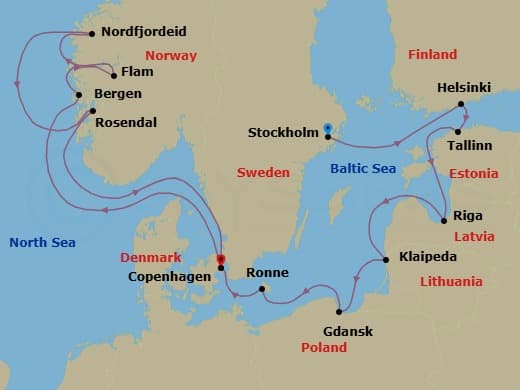 Cruise Itinerary Map