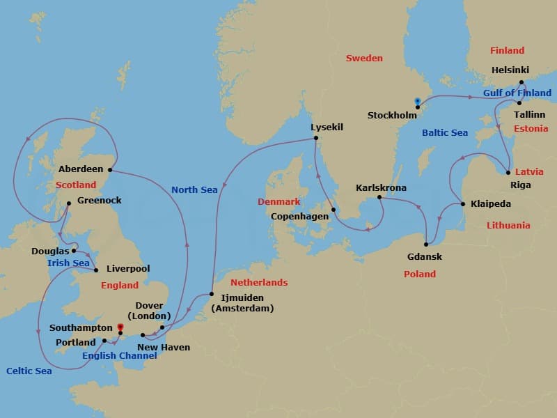 Cruise Itinerary Map