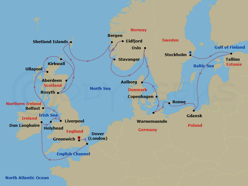 Cruise Itinerary Map