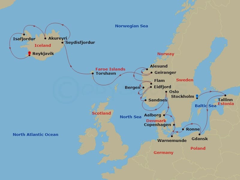 Cruise Itinerary Map