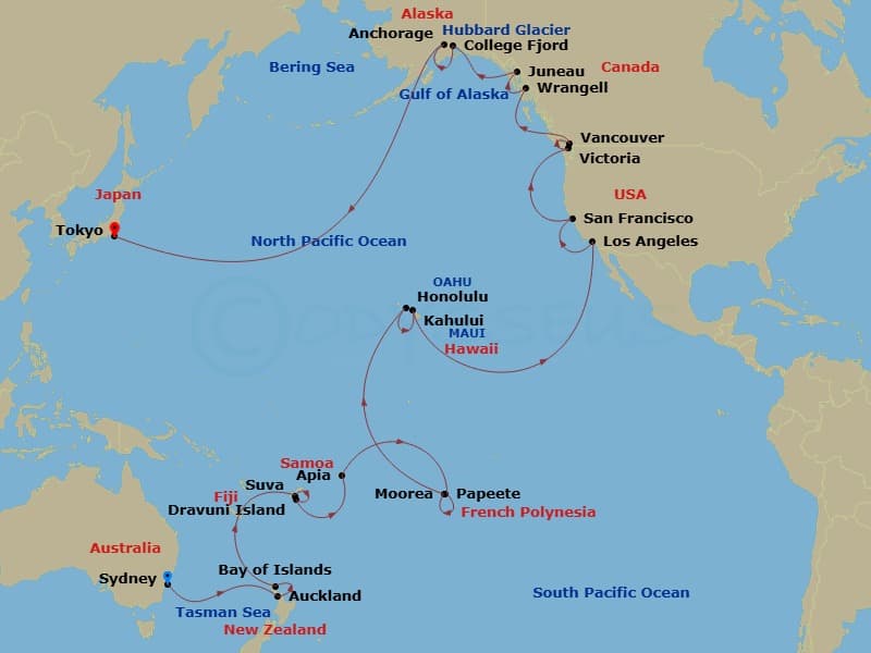Cruise Itinerary Map
