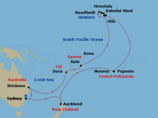 Cruise Itinerary Map