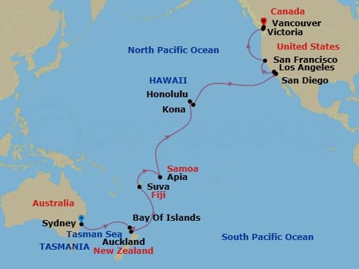 Cruise Itinerary Map