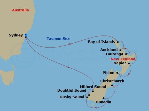 Cruise Itinerary Map