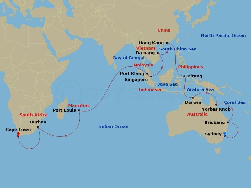 Cruise Itinerary Map