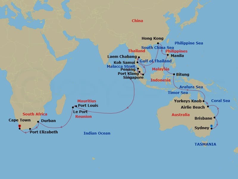 Cruise Itinerary Map