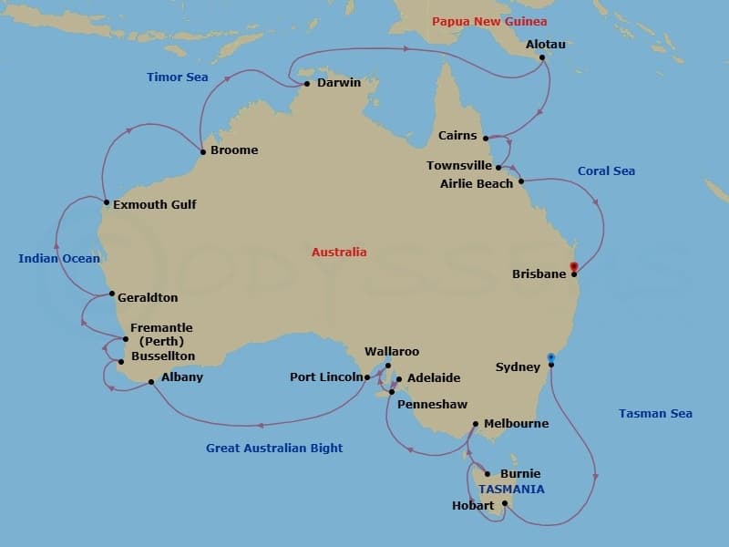 Cruise Itinerary Map