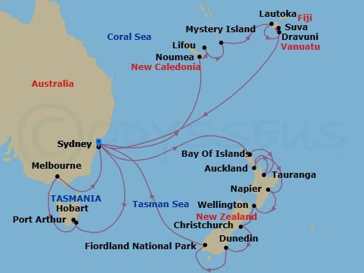Cruise Itinerary Map
