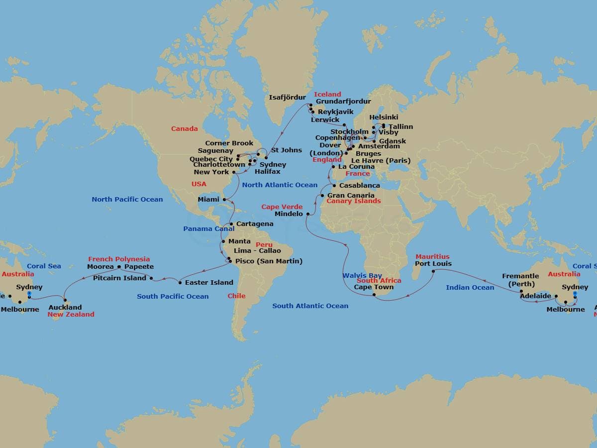 Cruise Itinerary Map
