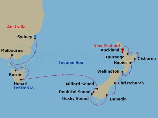 Cruise Itinerary Map