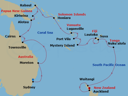 Cruise Itinerary Map