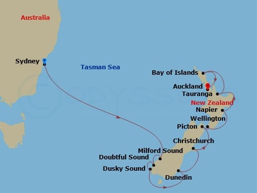 Cruise Itinerary Map