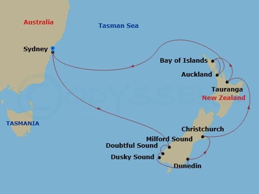 Cruise Itinerary Map