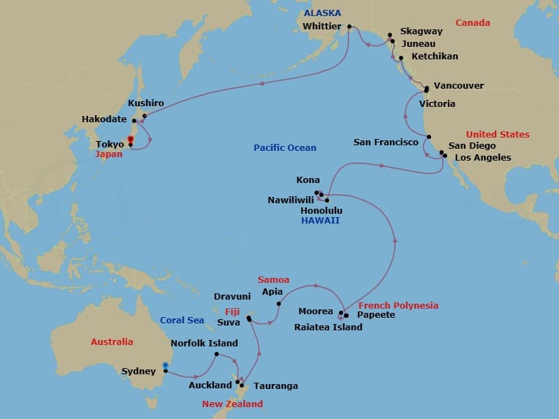 Cruise Itinerary Map