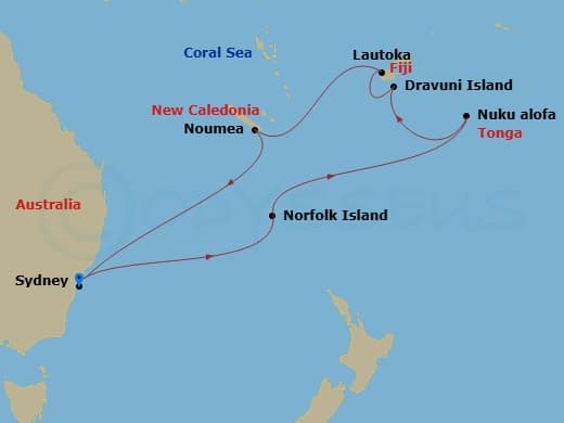 Cruise Itinerary Map