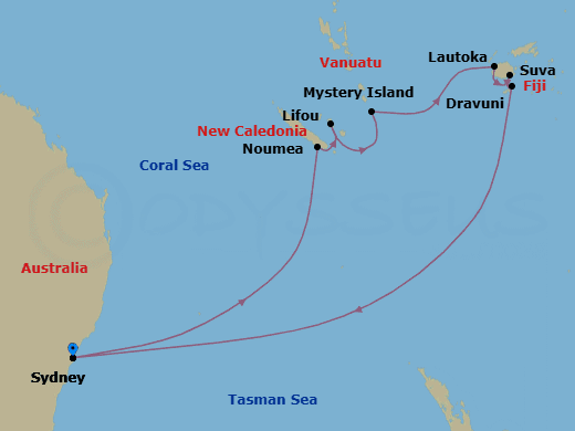 Cruise Itinerary Map